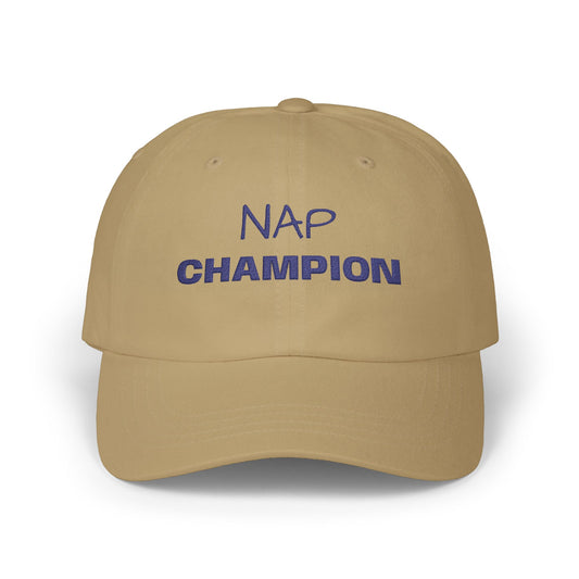 Dad Cap — 'Nap Champion' Embroidered Classic Baseball Hat