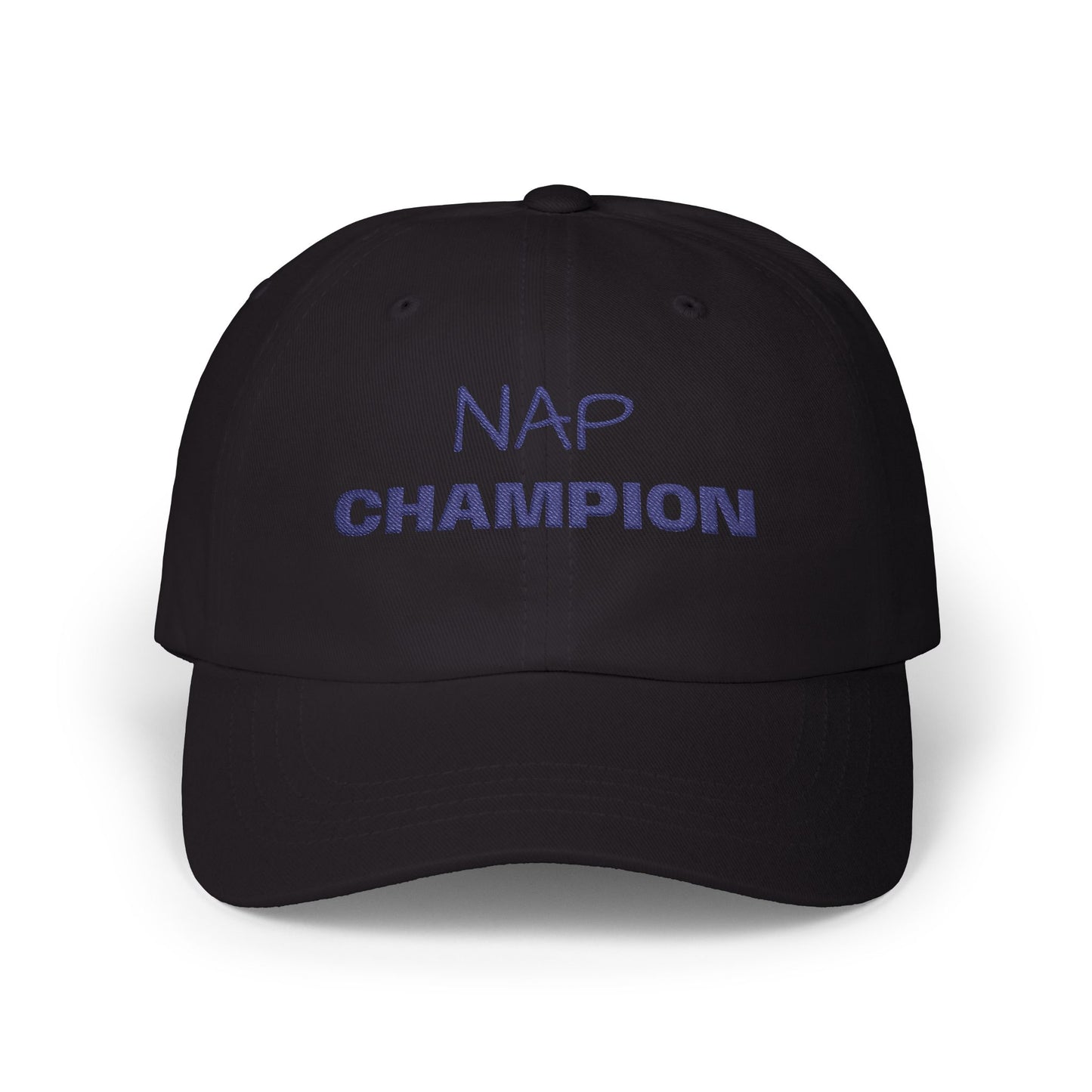 Dad Cap — 'Nap Champion' Embroidered Classic Baseball Hat