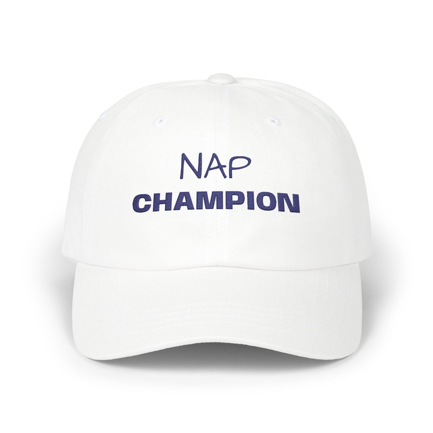 Dad Cap — 'Nap Champion' Embroidered Classic Baseball Hat