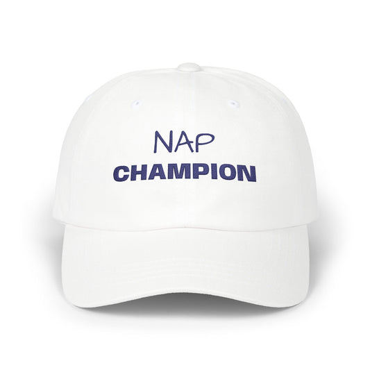 Dad Cap — 'Nap Champion' Embroidered Classic Baseball Hat